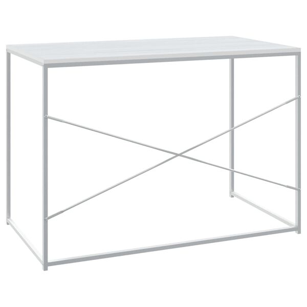 vidaXL Γραφείο Υπολογιστή Λευκό 110 x 60 x 70 εκ. από Επεξ. Ξύλο