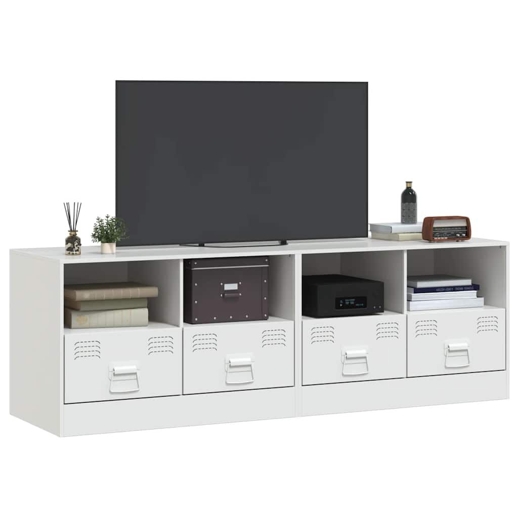 vidaXL Έπιπλα Τηλεόρασης 2 τεμ. Λευκό 67 x 39 x 44 εκ. από Χάλυβα
