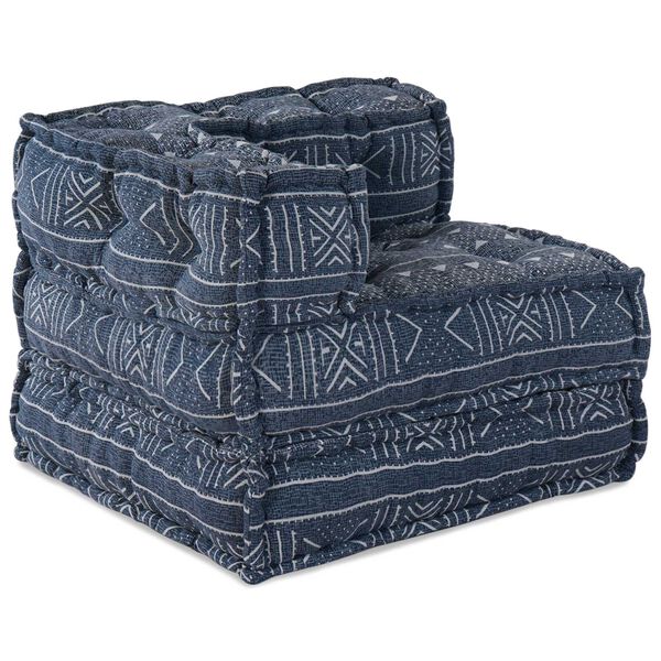 vidaXL Μοδι-γκα κουβερτούρα Indigo 70x70x54 Μάλλινο