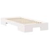 vidaXL Κρεβάτι δαπέδου Λευκό 75 x 190 cm Μασίφ ξύλο πεύκου