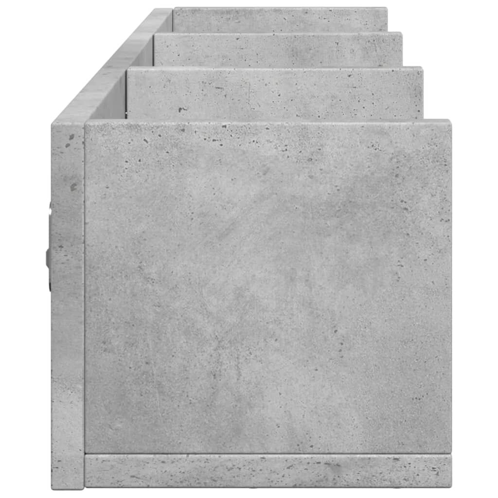 vidaXL Ντουλάπια Τοίχου 2 τεμ. Γκρι Σκυρ. 75x18x16,5 εκ. Επεξ. Ξύλο