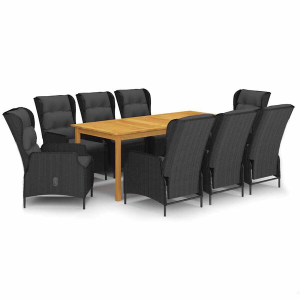 vidaXL &Sigma;&epsilon;&tau; &Tau;&rho;&alpha;&pi;&epsilon;&zeta;&alpha;&rho;ί&alpha;&sigmaf; &Kappa;ή&pi;&omicron;&upsilon; 9 &Tau;&epsilon;&mu;&alpha;&chi;ί&omega;&nu; &Sigma;&kappa;&omicron;ύ&rho;&omicron; &Gamma;&kappa;&rho;&iota;