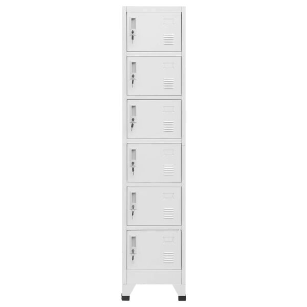 vidaXL Φοριαμός Ανοιχτό Γκρι 38 x 40 x 180 εκ. Ατσάλινος