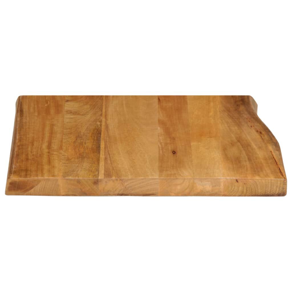 vidaXL Επιφάνεια Τραπεζιού 80x80x2,5 εκ. Live Edge Μασίφ Ξύλο Μάνγκο