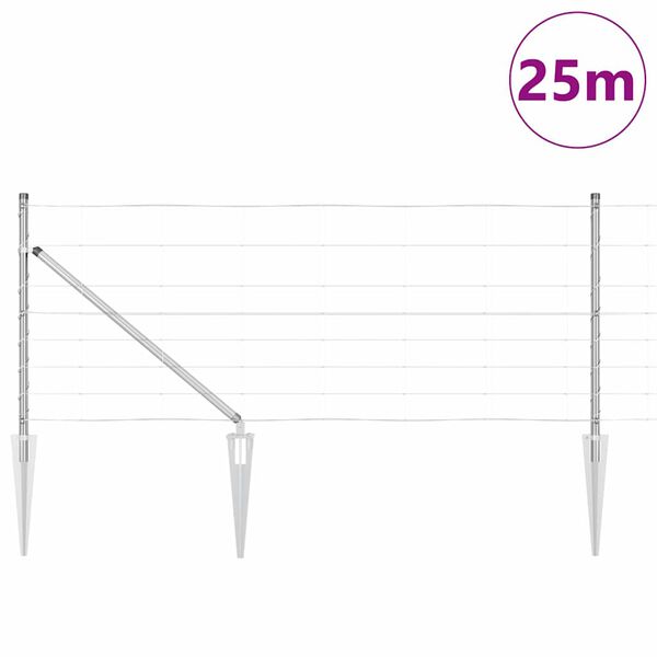 vidaXL &Sigma;&tau;ύ&lambda;&omicron;&sigmaf; &Pi;&epsilon;&rho;&iota;&phi;&rho;ά&xi;&epsilon;&omega;&nu; &Gamma;&alpha;&lambda;&beta;&alpha;&nu;&iota;&sigma;&mu;έ&nu;&omicron; 25 x 0,8 m &Alpha;&tau;&sigma;ά&lambda;&iota;