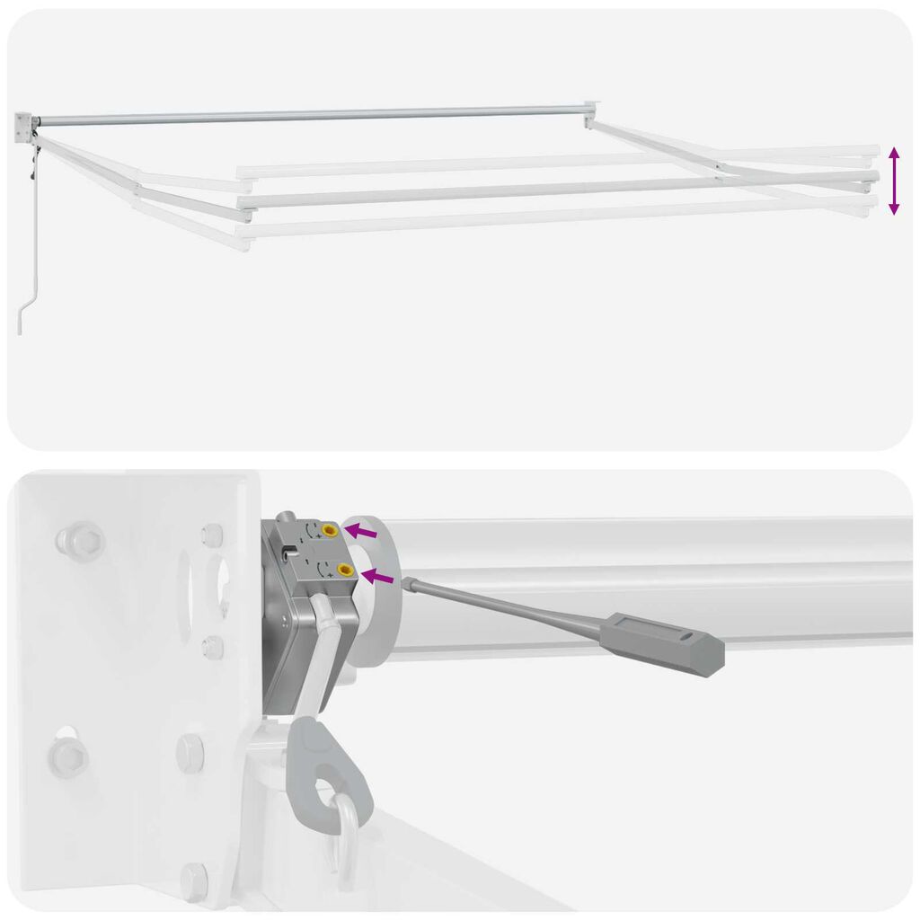 vidaXL Αυτόματη Ανασυρόμενη Τέντα Μπεζ 500x300 cm