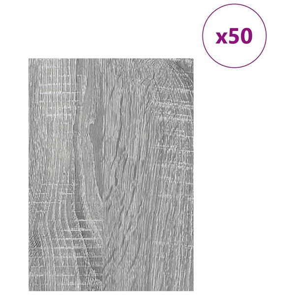 vidaXL Διακοσμητικά Πάνελ 50 pcs Γκρι sonoma 21 x 30 x 0.3 εκ