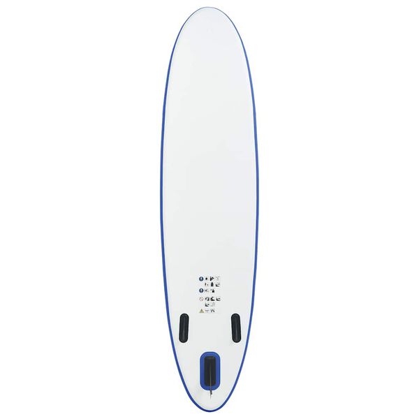 vidaXL Σετ Σανίδας Stand Up Paddle / Surf Φουσκωτό Μπλε και Λευκό