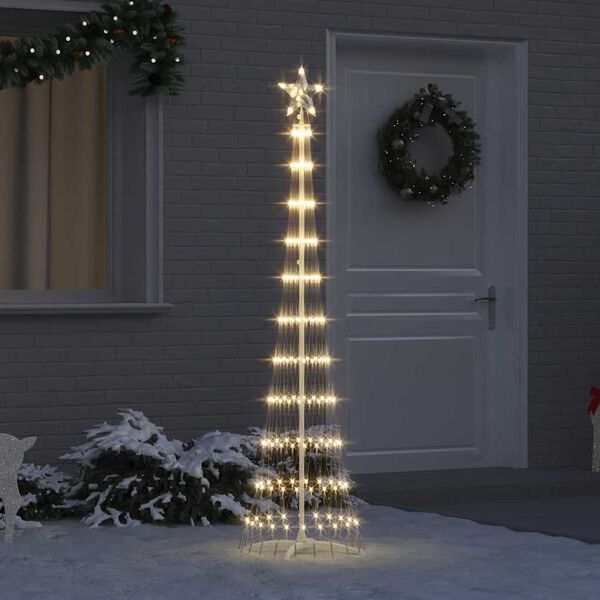 vidaXL LED Χριστουγεννιάτικο Δέντρο Θερμό λευκό 51 x 51 x 190 εκ