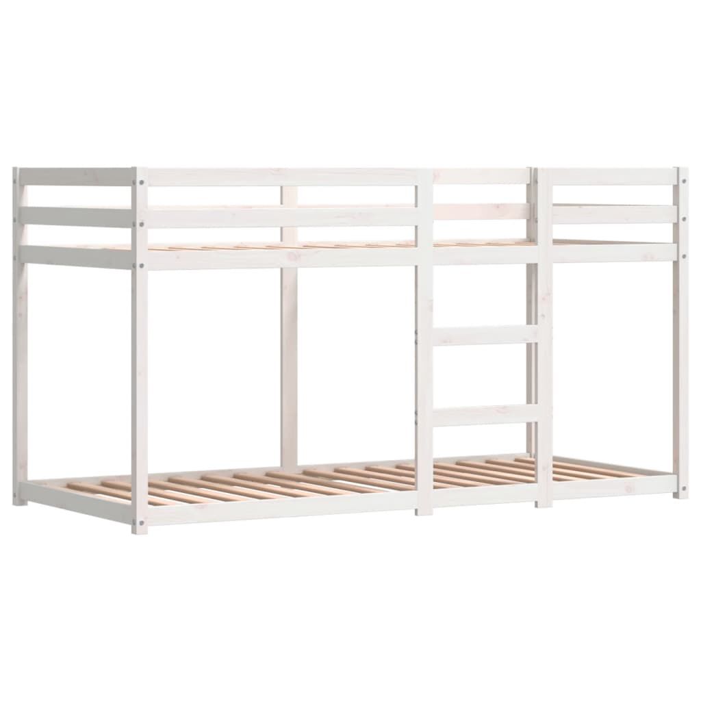 vidaXL Κουκέτα με Κουρτίνες Ροζ 75 x 190 εκ. Μασίφ Ξύλο Πεύκου