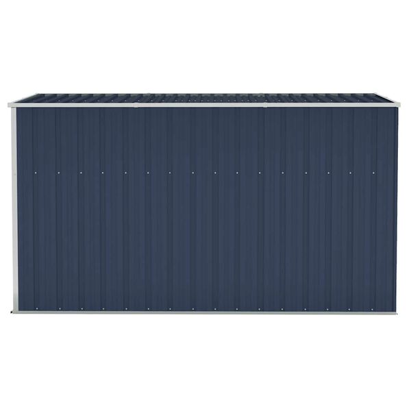 vidaXL Αποθήκη Κήπου Επιτοίχια Ανθρακί 118 x 288 x 178 εκ από Ατσάλι