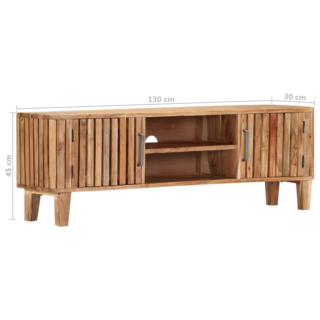 vidaXL Έπιπλο Τηλεόρασης 130 x 30 x 45 εκ. από Μασίφ Ξύλο Ακακίας