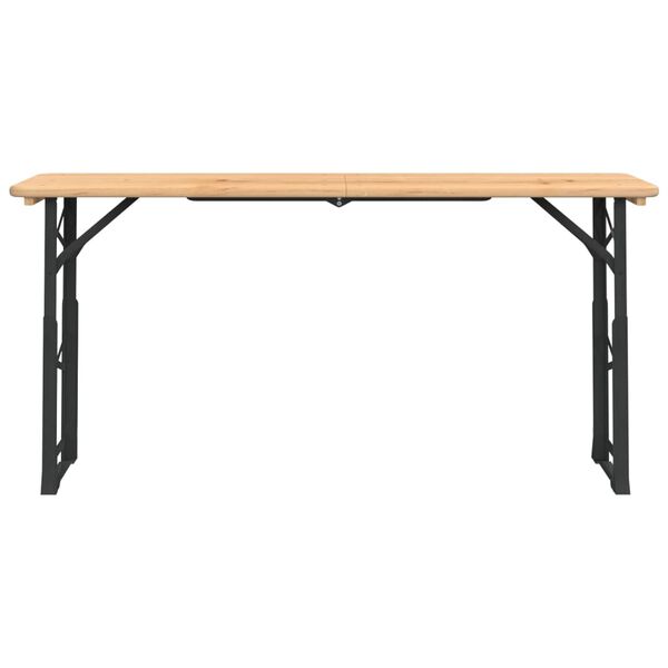 vidaXL Τραπέζι Μπύρας Πτυσσόμενο 170x50x75/105 εκ. Μασίφ Ξύλο Ελάτης
