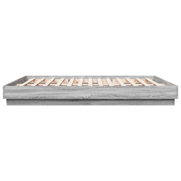 vidaXL Πλαίσιο Κρεβατιού με LED Γκρι sonoma 180 x 200 εκ.