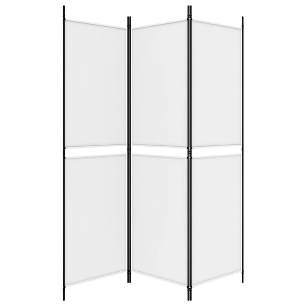 vidaXL Διαχωριστικό Δωματίου με 3 Πάνελ Λευκό 150 x 180 εκ. Υφασμάτινο