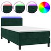 vidaXL &Kappa;&rho;&epsilon;&beta;ά&tau;&iota; Boxspring &mu;&epsilon; &Sigma;&tau;&rho;ώ&mu;&alpha; & LED &Sigma;&kappa;. &Pi;&rho;ά&sigma;&iota;&nu;&omicron; 90x190 &epsilon;&kappa; &Beta;&epsilon;&lambda;&omicron;ύ&delta;&omicron;