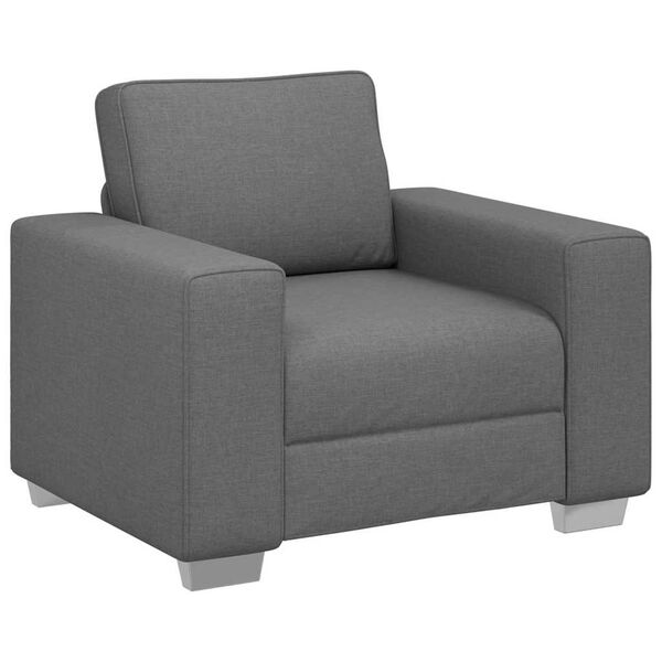 vidaXL Καναπές με μαξιλάρι Σκούρο γκρι 100 x 77 x 82 εκ ύφασμα
