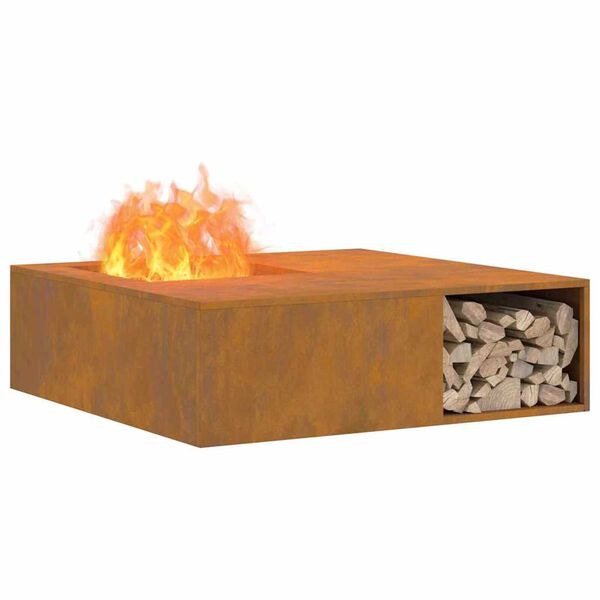 vidaXL Φωτιά Καφέ 100 x 100 x 30 cm Ατσάλι σκληρυθέν στον αέρα