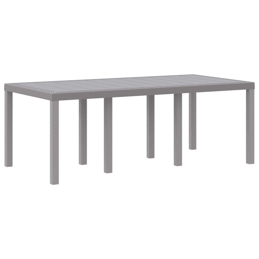 vidaXL Τραπεζάκι Κήπου Ανοιχτό Γκρι 200x100x73 εκ Πολλυ Ράτα