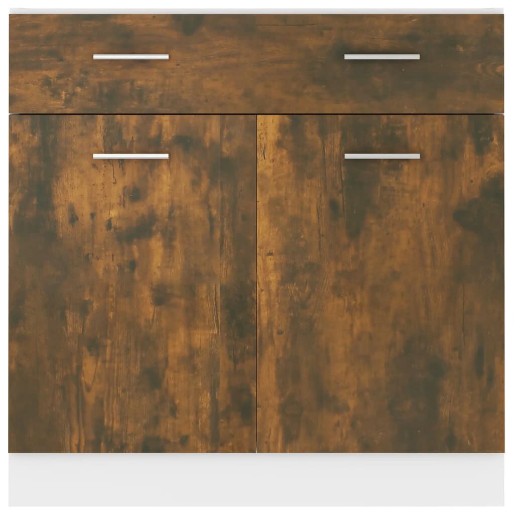 vidaXL Έπιπλο Με Συρτάρι Lyon Καπνιστή Δρυς 80x46x81,5εκ.