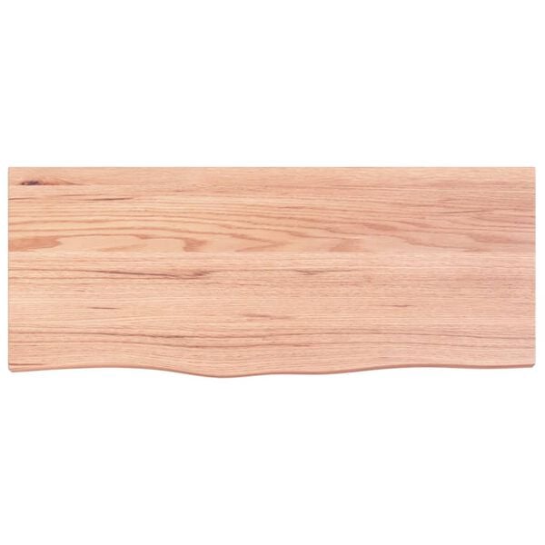 vidaXL Πάγκος Μπάνιου Ανοιχτό Καφέ 100x40x2 εκ. Επεξ. Μασίφ Ξύλο