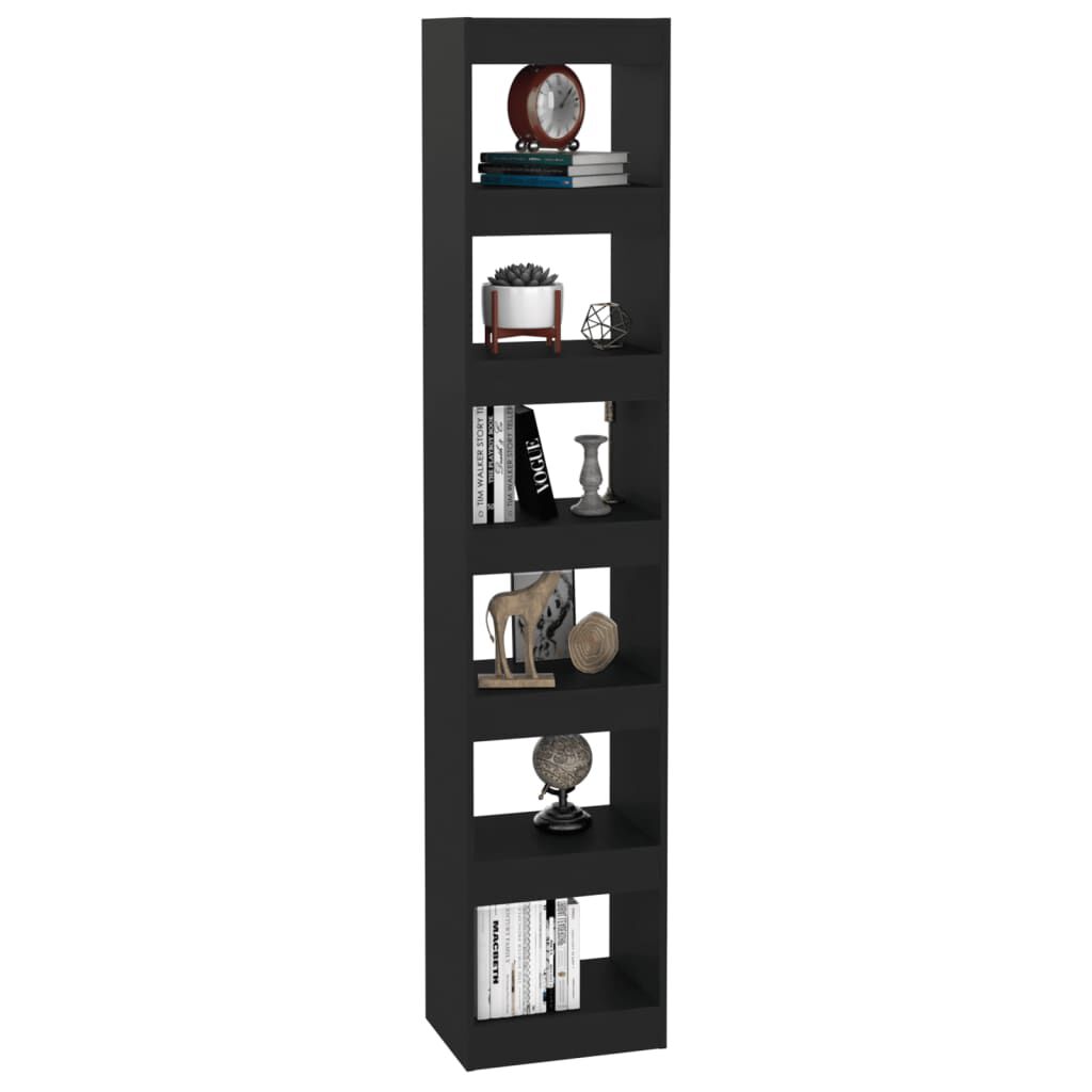 vidaXL Βιβλιοθήκη/Διαχωριστικό Χώρου Μαύρο 40 x 30 x 198 εκ.