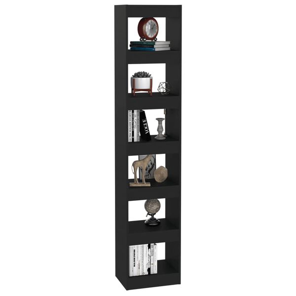 vidaXL Βιβλιοθήκη/Διαχωριστικό Χώρου Μαύρο 40 x 30 x 198 εκ.