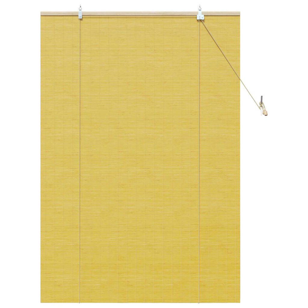 vidaXL Ρολά και Σκίες Παραθύρων Κίτρινο 120 x 160 cm Μπαμπού