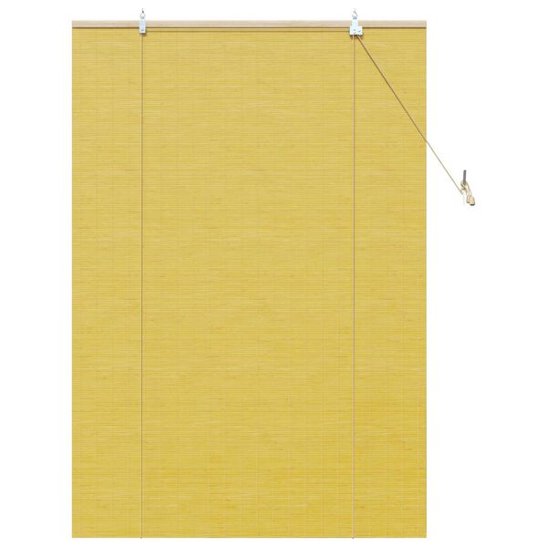vidaXL Ρολά και Σκίες Παραθύρων Κίτρινο 120 x 160 cm Μπαμπού