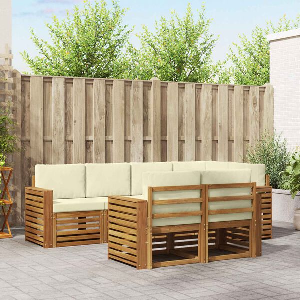 vidaXL &Sigma;&epsilon;&tau; &Kappa;&alpha;&nu;&alpha;&pi;έ 7 pcs &Phi;&upsilon;&sigma;&iota;&kappa;ό &kappa;&alpha;&iota; &Kappa;&rho;έ&mu;&alpha; &Sigma;&tau;&epsilon;&rho;&epsilon;ό &Xi;ύ&lambda;&omicron; &Alpha;&kappa;&alpha;&kappa;ί&alpha;&sigmaf;