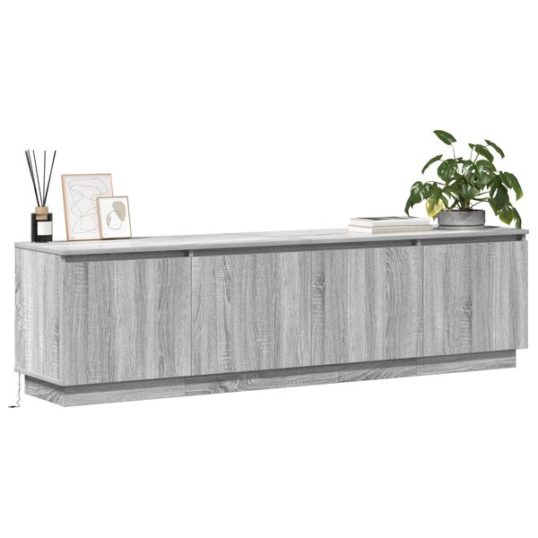 vidaXL Βιτρίνα τηλεόρασης με LED Γκρι sonoma 180 x 38 x 49 εκ