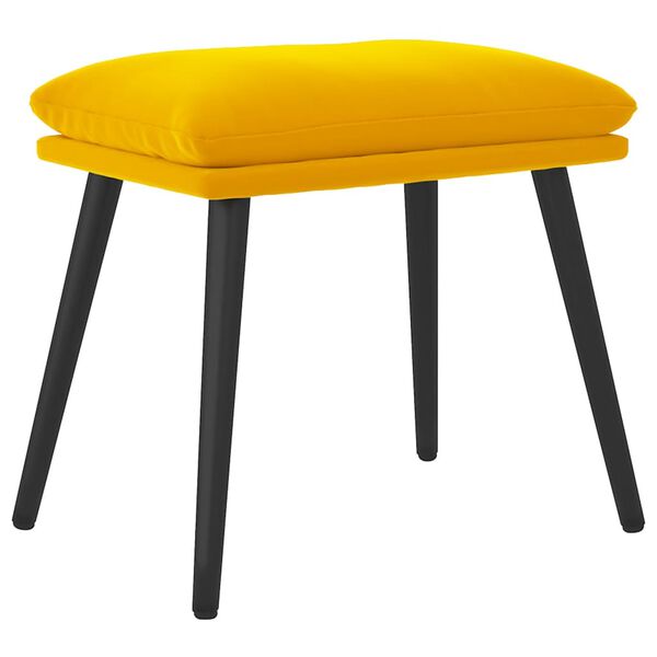 vidaXL Υποπόδιο Μουσταρδί 45x29,5x35 εκ. Βελούδινο