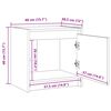 vidaXL Κομοδίνο 40 x 30,5 x 40 εκ. από Μασίφ Ξύλο Πεύκου
