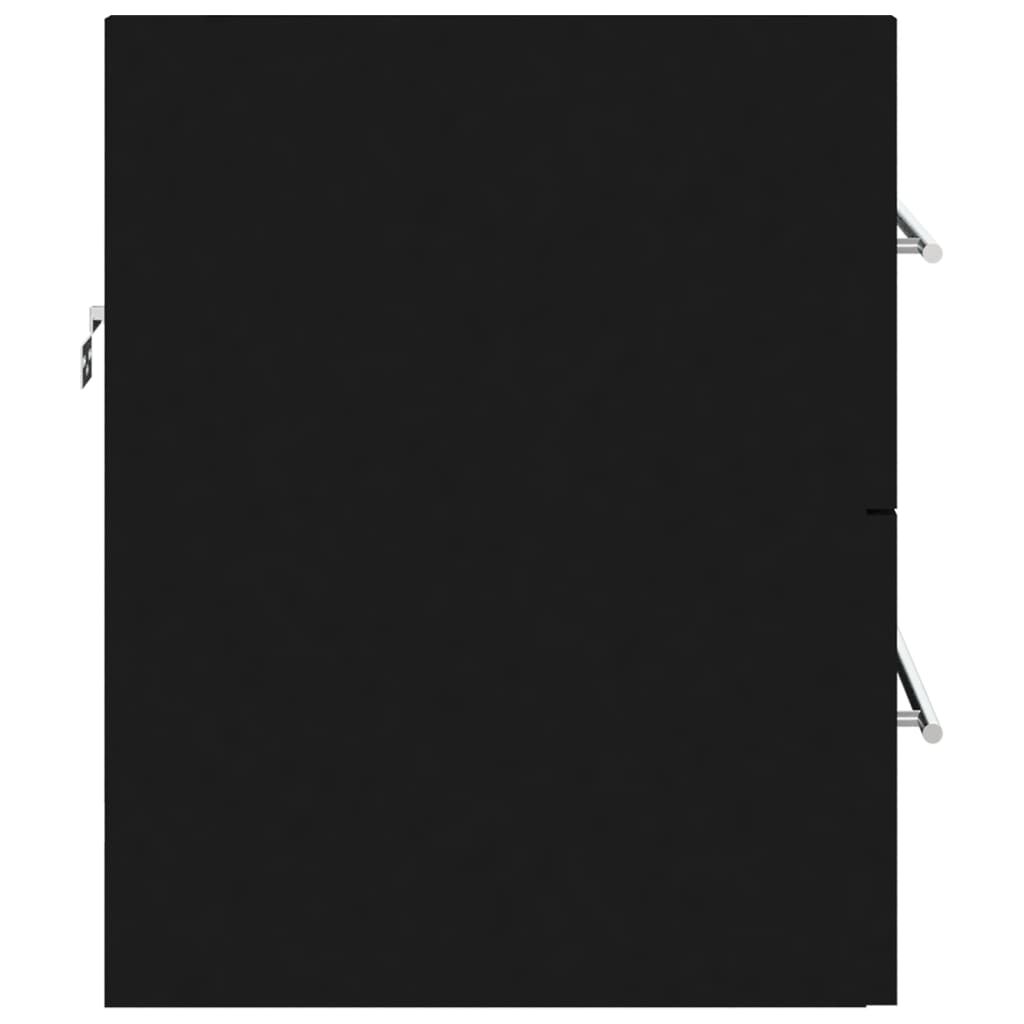 vidaXL Ντουλάπι Νιπτήρα Μαύρο 60 x 38,5 x 48 εκ. από Επεξ. Ξύλο