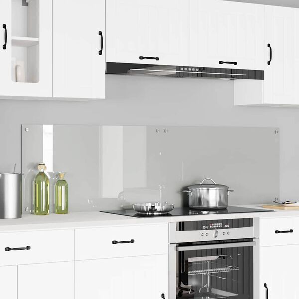 vidaXL Πίσω Πάνελ Κουζίνας Διαφανές 90 x 50 cm σκληρυμένο γυαλί