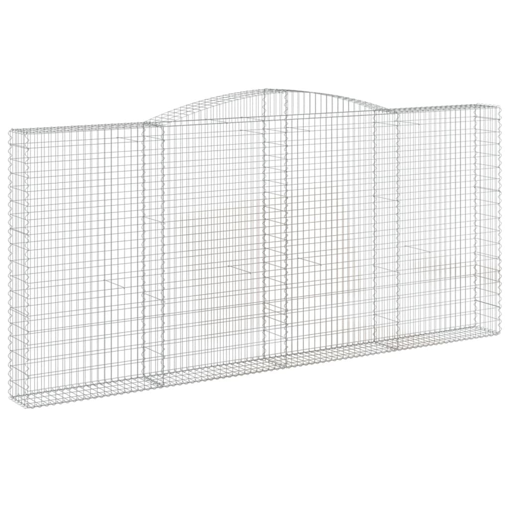 vidaXL Συρματοκιβώτια Τοξωτά 6 τεμ. 400x30x180/200 εκ. Γαλβαν. Ατσάλι
