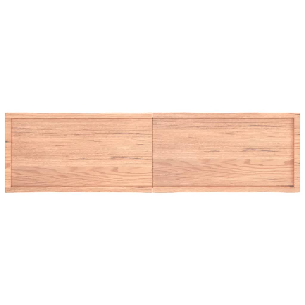 vidaXL Επιφ Τραπεζιού Αν Καφέ 200x50x(2-4)εκ.Ακατέργ. Μασίφ Ξύλο Δρυός