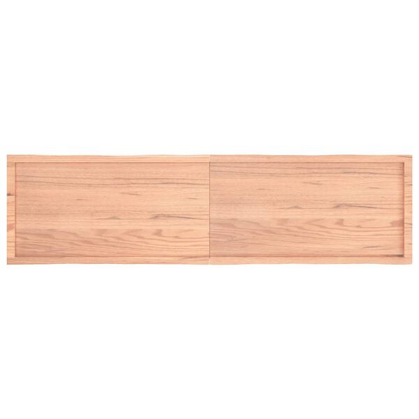 vidaXL Επιφ Τραπεζιού Αν Καφέ 200x50x(2-4)εκ.Ακατέργ. Μασίφ Ξύλο Δρυός