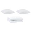 vidaXL Παπλωμα με Μαξιλάρια Argyle 3 pcs Λευκό 240 x 260 εκ. Μικροΐνες