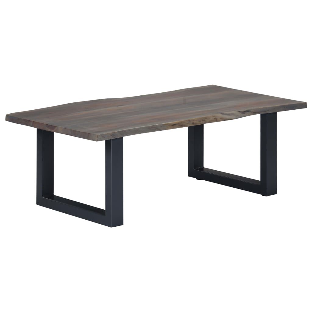 vidaXL Τραπεζάκι Σαλονιού Live Edge Γκρι 115x60x40 εκ. Ξύλο Ακακίας