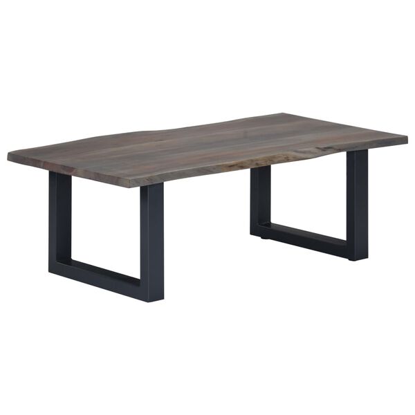 vidaXL Τραπεζάκι Σαλονιού Live Edge Γκρι 115x60x40 εκ. Ξύλο Ακακίας