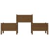 vidaXL Ζαρντινιέρα Καφέ Μελί 178,5 x 44 x 75 εκ. από Μασίφ Ξύλο Πεύκου