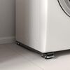 vidaXL Βάση πλυντηρίου ρούχων 2 pcs Μαύρο 72 x 5 x 4.5 εκ. Ατσάλι