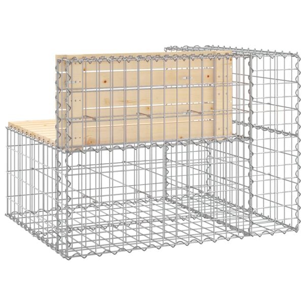 vidaXL Παγκάκι Κήπου Συρματοκιβώτιο 92x71x65,5 εκ. Μασίφ Ξύλο Πεύκου
