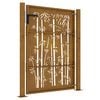 vidaXL Πόρτα Κήπου από Μπαμπού με Σχέδιο από Ατσάλι Corten 105 x 155 εκ.