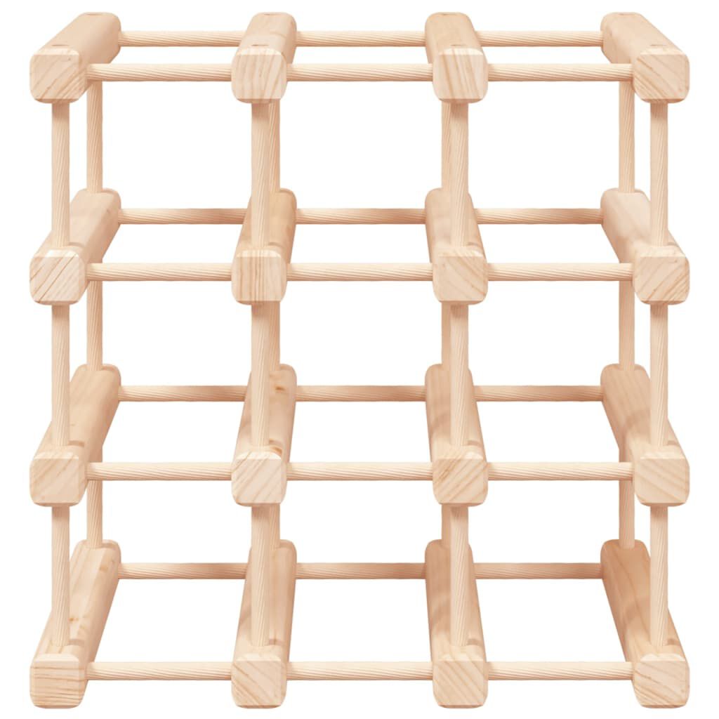 vidaXL Ραφιέρα Κρασιών για 12 Μπουκάλια 36x23x36 εκ. Μασίφ Ξύλο Πεύκου