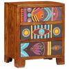 vidaXL Sideboard Πολύχρωμο 50x35x60 μασίφ ξύλο ακακίας