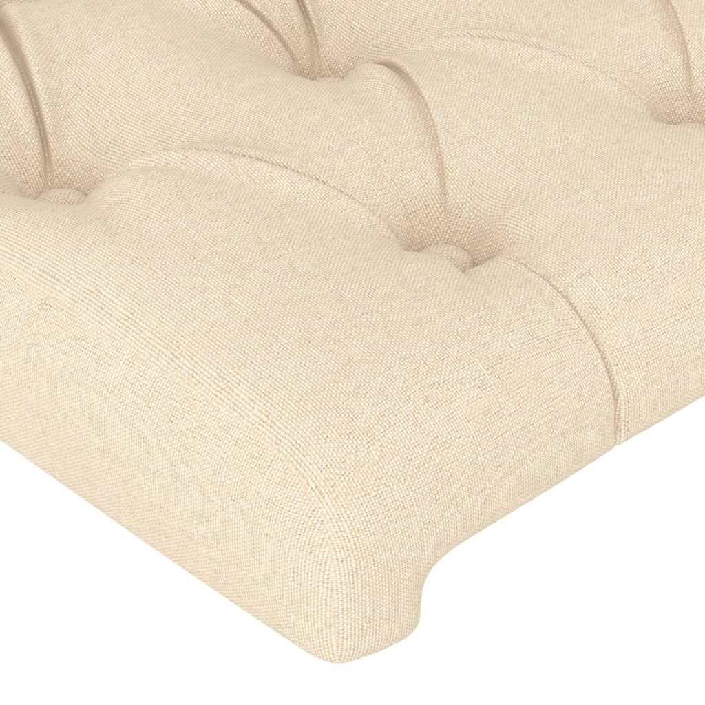 vidaXL Κεφαλάρι με Πτερύγια Κρεμ 203x16x118/128 εκ. Υφασμάτινο