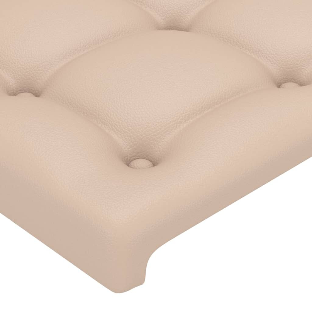 vidaXL Κεφαλάρια Κρεβατιού 2 τεμ. Καπουτσίνο 90x5x78/88 εκ. Συνθ.Δέρμα