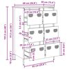 vidaXL Ντουλάπι Λευκό 68x39x101,5 εκ. από Χάλυβα